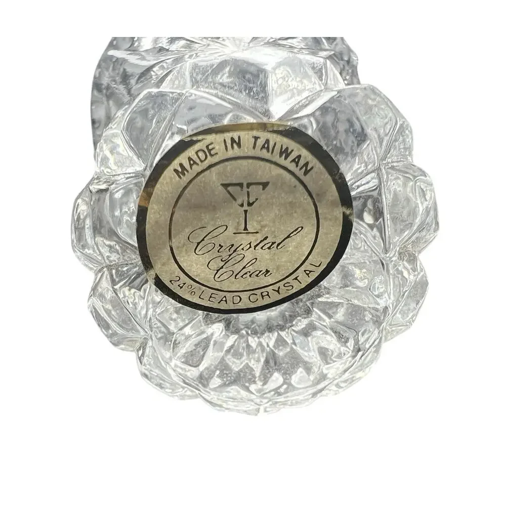 Vintage‎ Eternal Crystal Toothpick Holder in Original Box 24% Lead Crystal